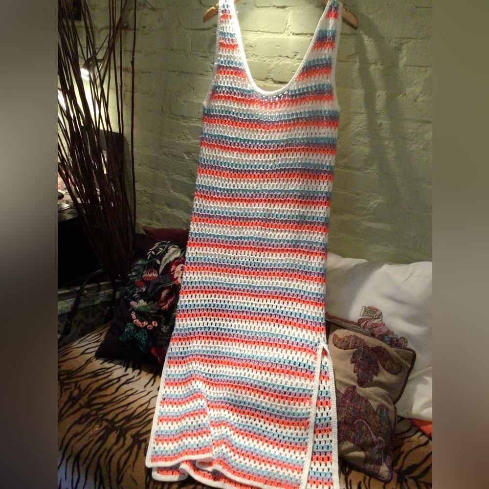 NEW! Rare Self Contrast crochet dress